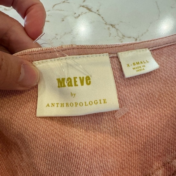 Anthropologie Maeve Pigment Dyed Tie Front Pullover Sweatshirt / xsmall - Picture 6 of 11